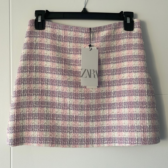 Zara Dresses & Skirts - Pink-Purple Plaid Zara mini skirt